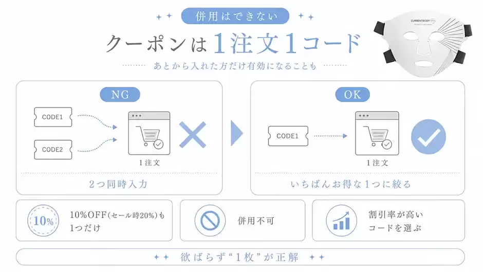 原因②｜クーポンを複数同時に入力している