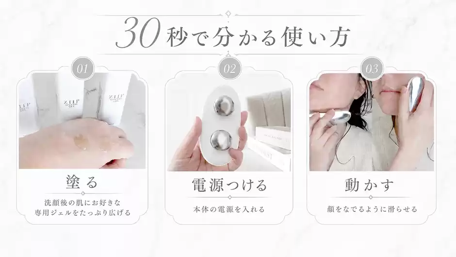 ZIIP HALOの基本の使い方を30秒で確認