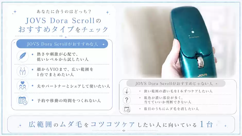【最終判断】JOVS Dora Scrollの口コミから見たおすすめな人・おすすめじゃない人